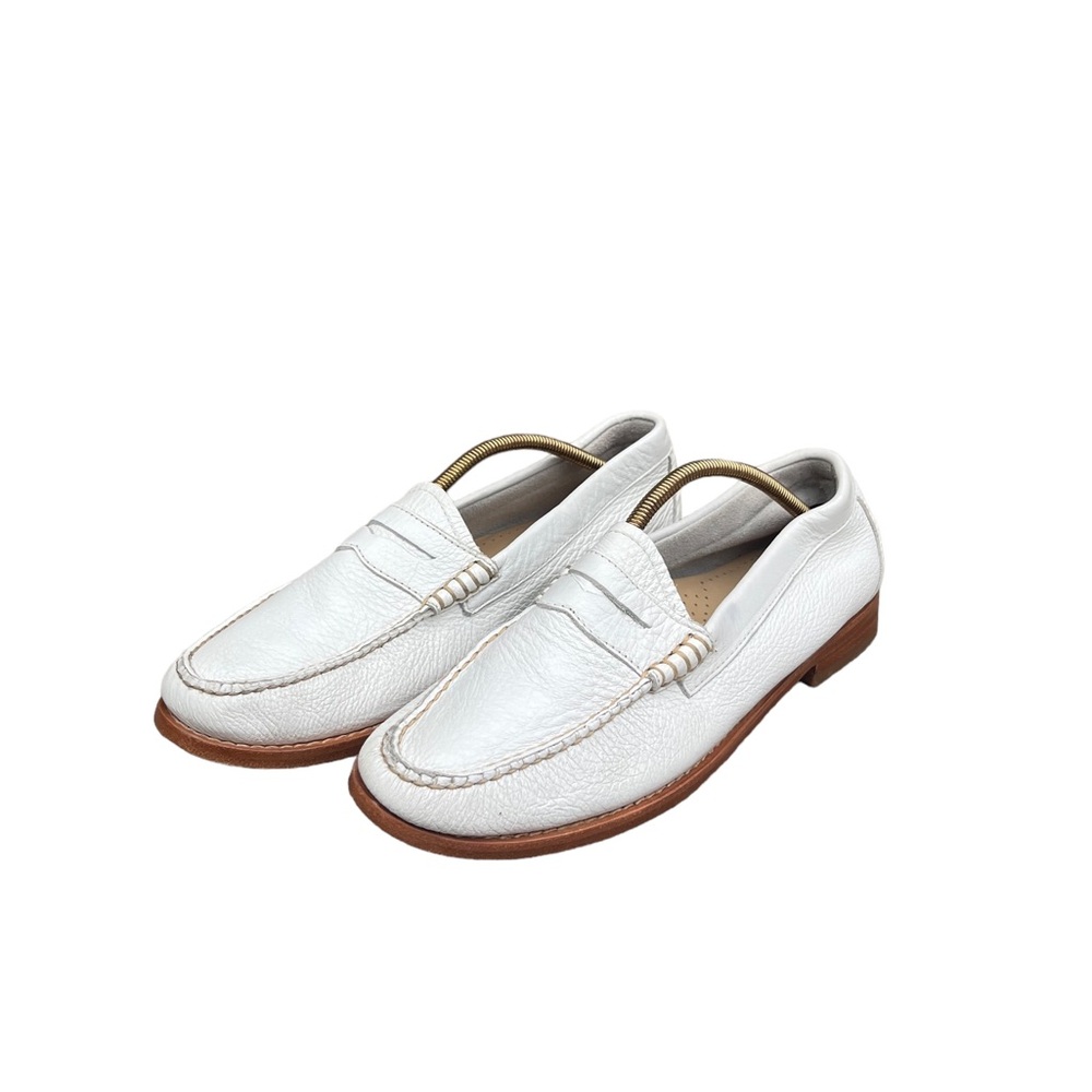 G.H. Bass & Co. Weejuns White Leather Penny Loafers Dress Shoes Women 8M US/37EU